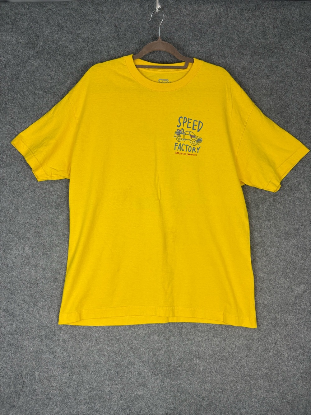 Seely Speed Factory Yellow Graphic T-Shirt XL